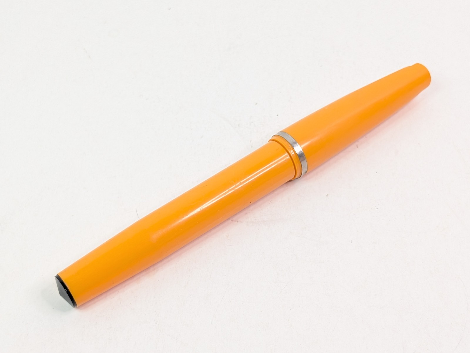 Large Oversized Jumbo 9″ Orange Ball Point Pen Novelty Gag Office Italy Vintage
