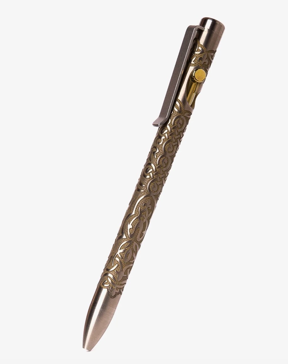 Tactile Turn x Ti2 Celtic Bolt Action Gold Pen Limited Edition New in Box NIB