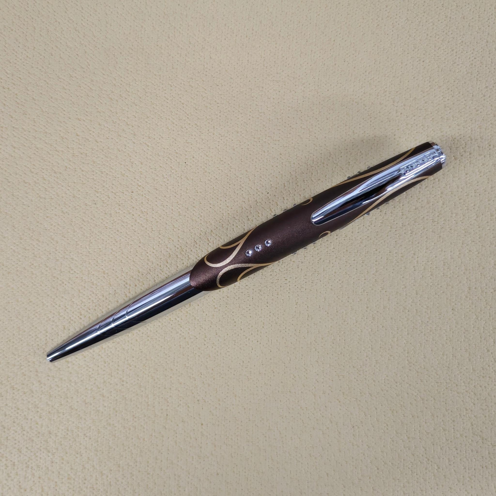 ONLINE of Germany Crystal Sinfonie Champagne and Chocolate Roller Ball Pen