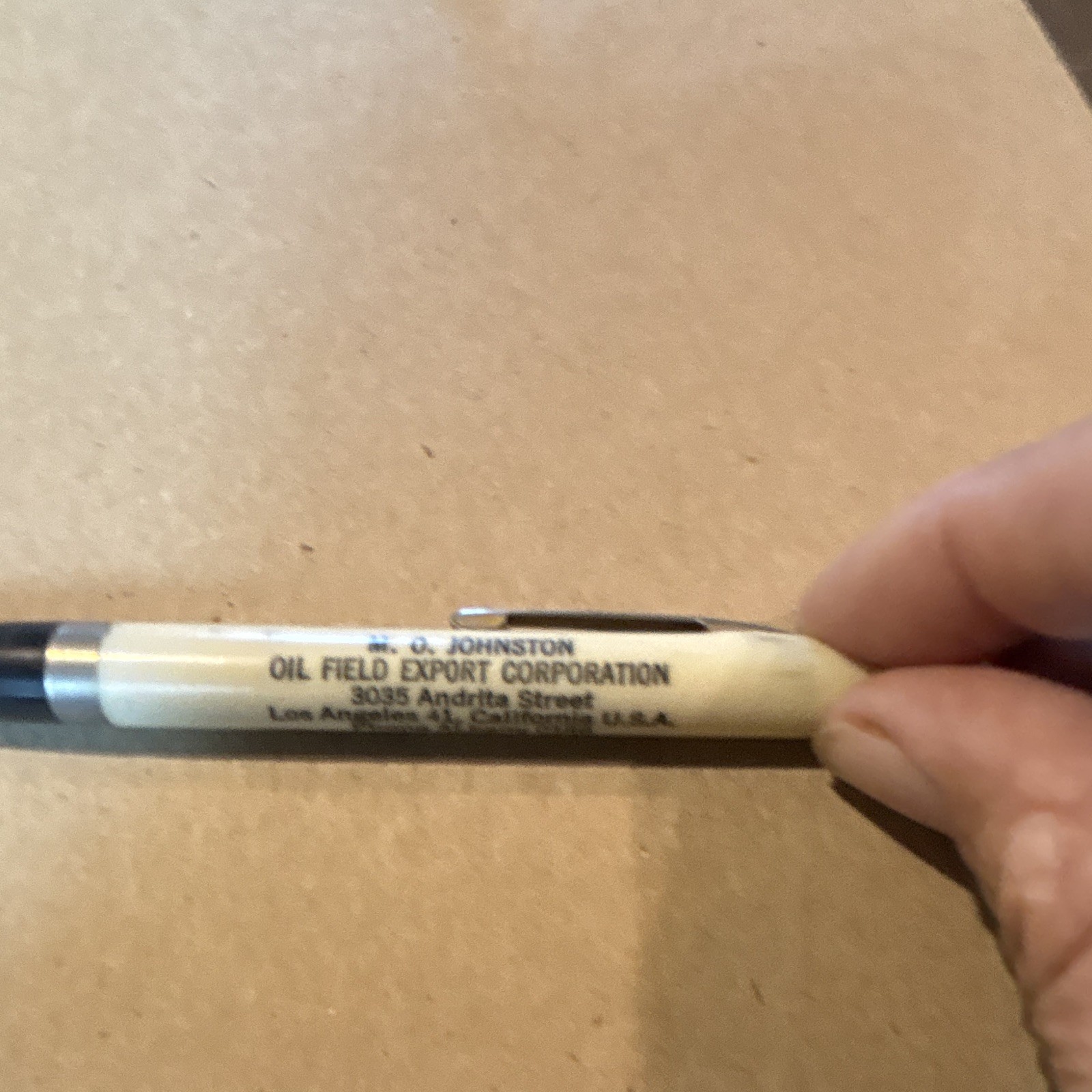 Johnston Oil Field Export Corp «Shoot Test» Mechanical pencil, pocket clip