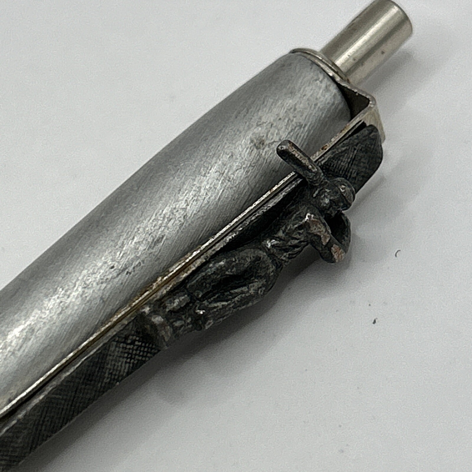 VTG c1960s/70s Ballpoint Pen Baseball Figure On Pocket Clip