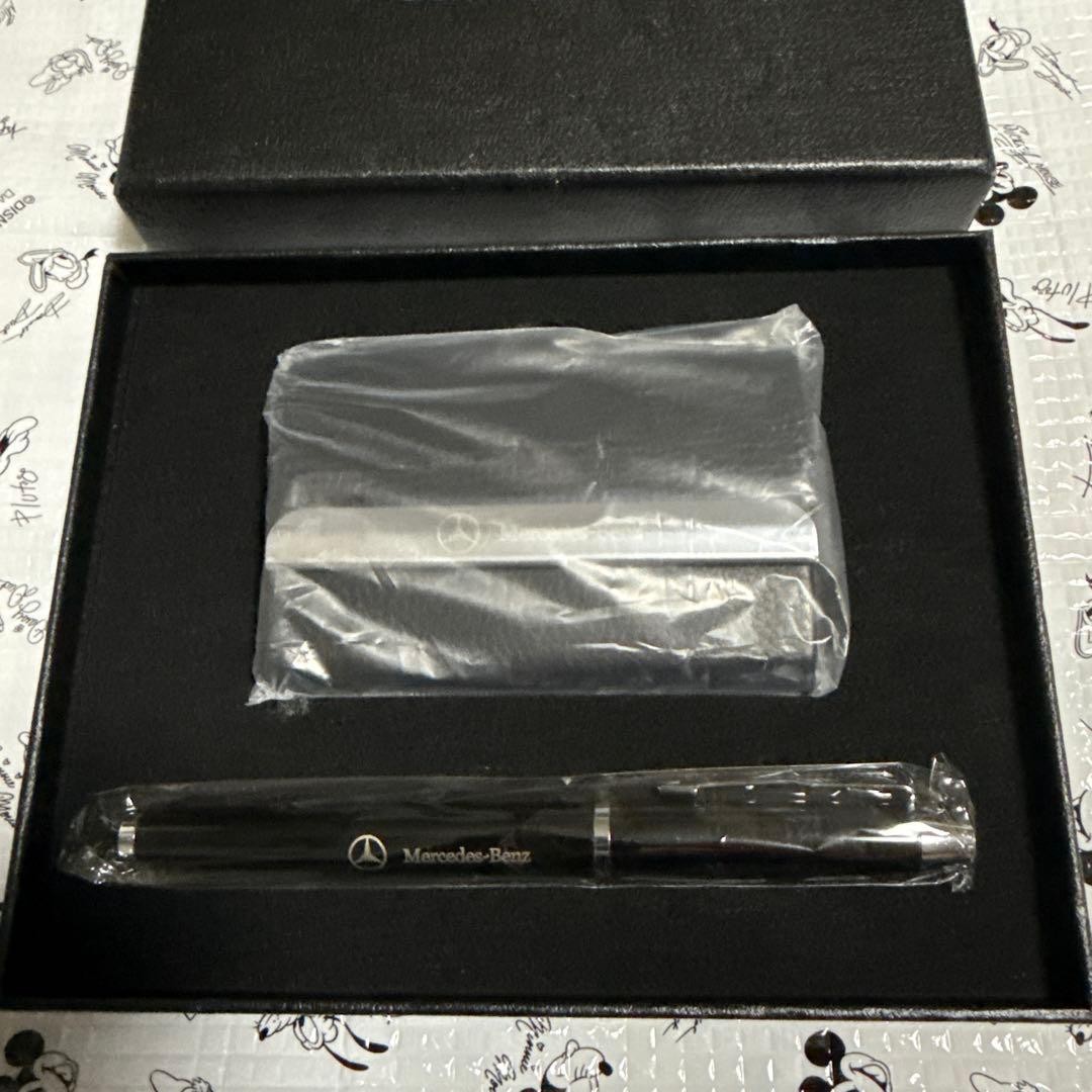 Mercedes Benz original pen and card case set novelty #8cd3f8