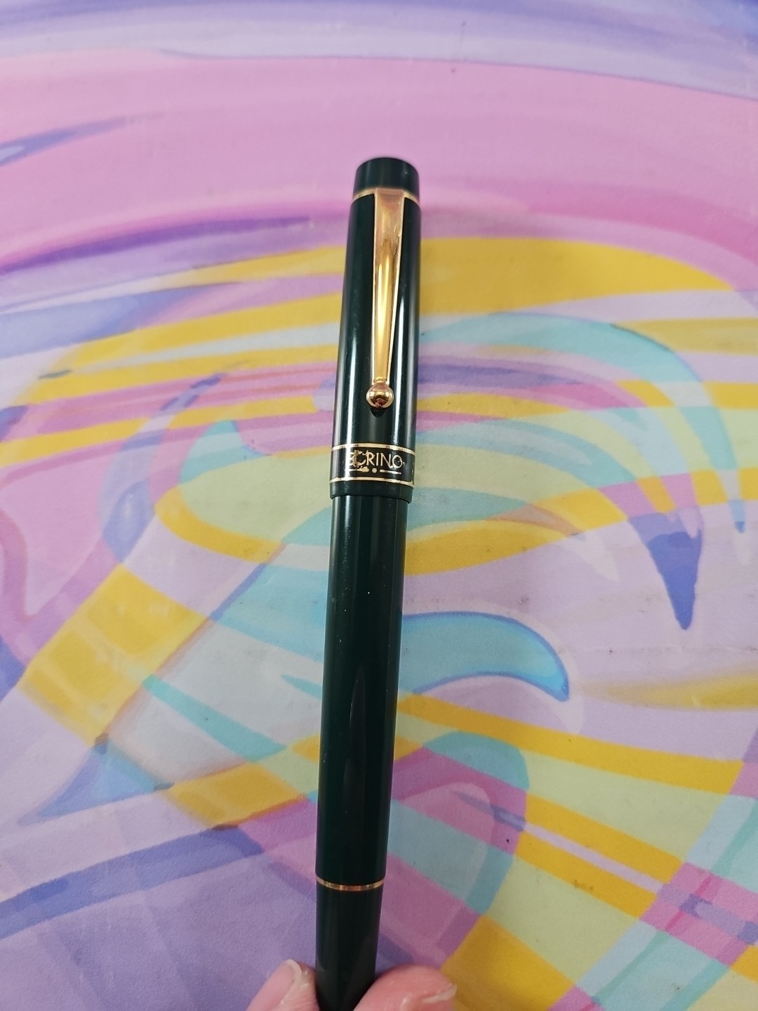 Pilot Ecrino Twist Cap Ballpoint Pen, Green, Black Ink Tested/Working