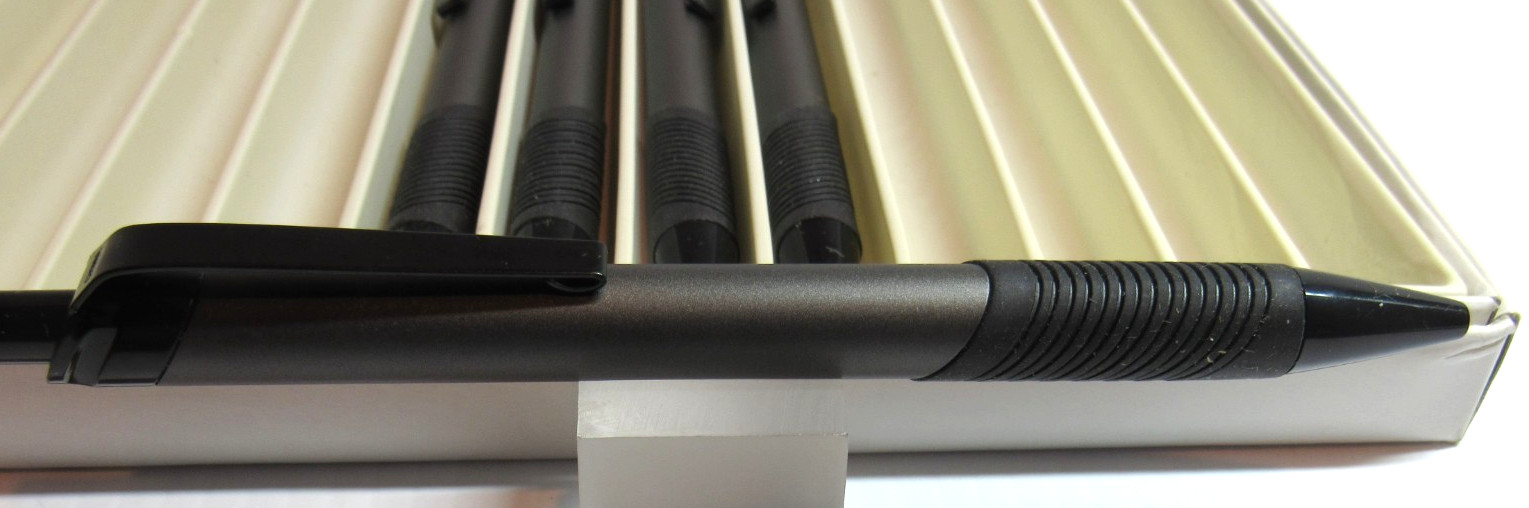 LOT OF 5 Knight Black Metal, Click Top, Ballpoint Pen-uses parker style refills