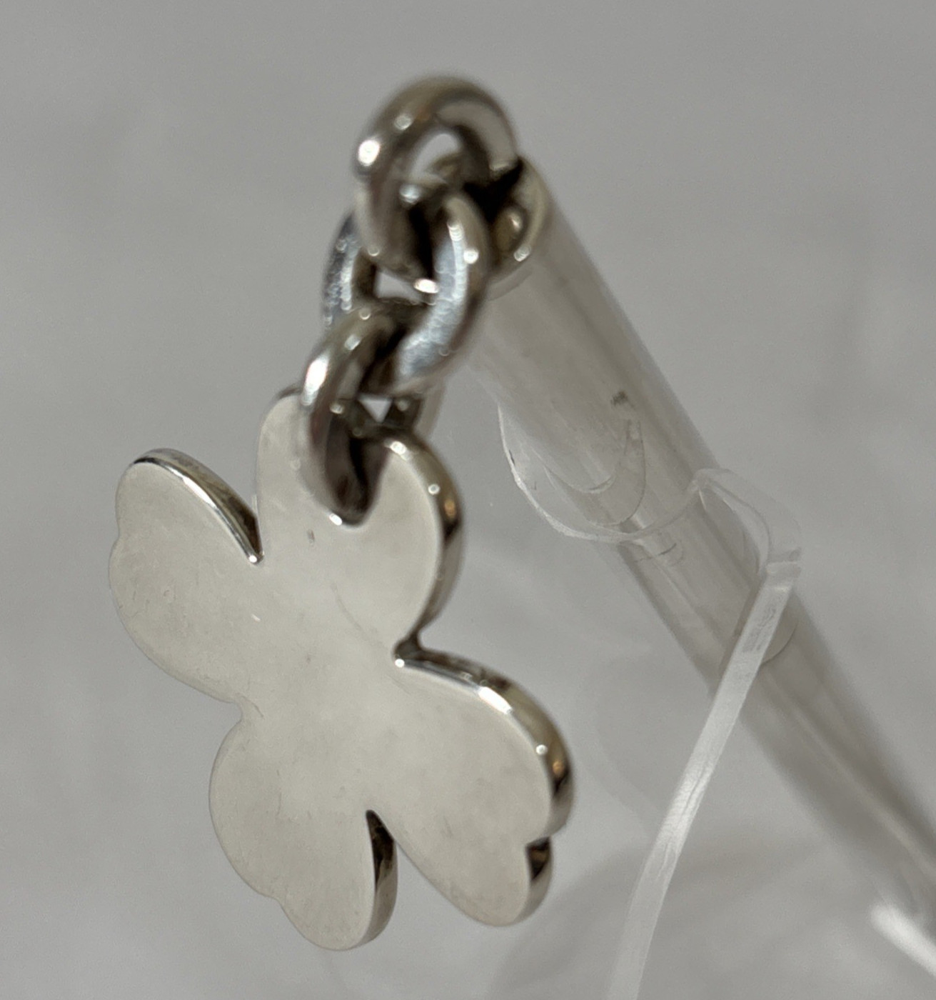 Tiffany & Co. 925 Sterling Silver Ballpoint Pen with Clover/Shamrock Charm 20g