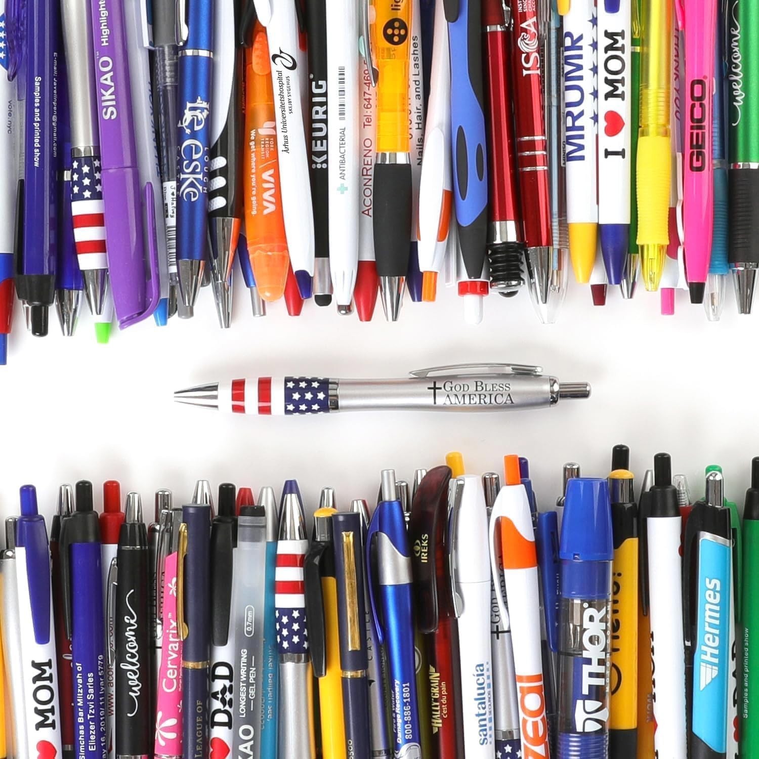 Wholesale Misprinted Pens 100 Pack Assortment