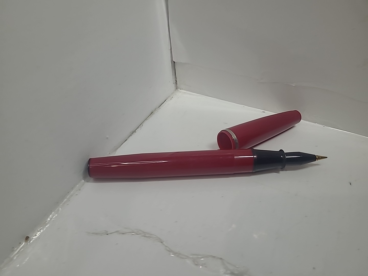 Monster Red Ballpoint pen. Says Italy on pocket clip – Large – Big