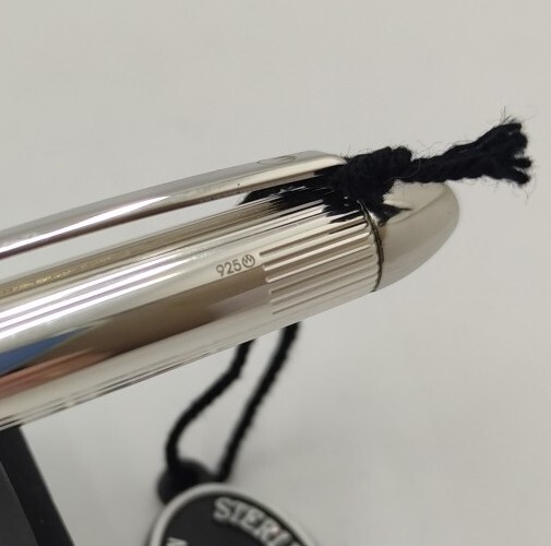 Waldmann Fountain Pen Sterling Silver 925 Pocket Model Black Enamel