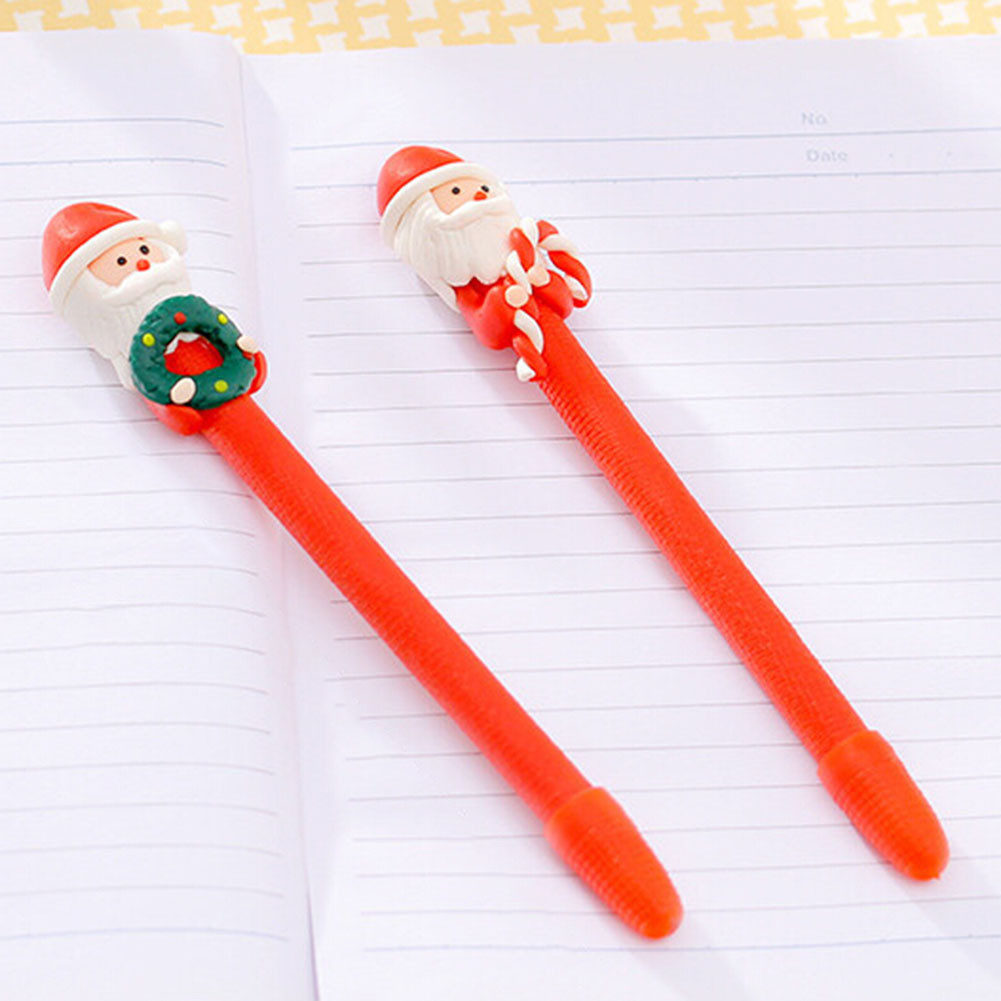 HOT Cartoon Christmas Santa Claus Ballpoint Pen School Supplies Kids Gift Random