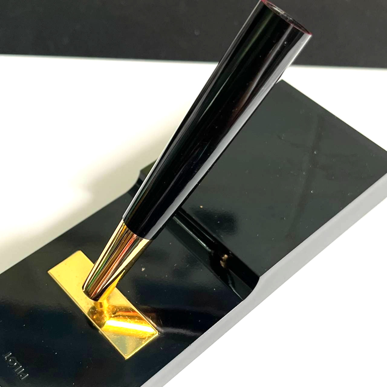 Vintage Pilot Desk pen set plating gold (Stand with 1 pcs of Ballpoint Pen)