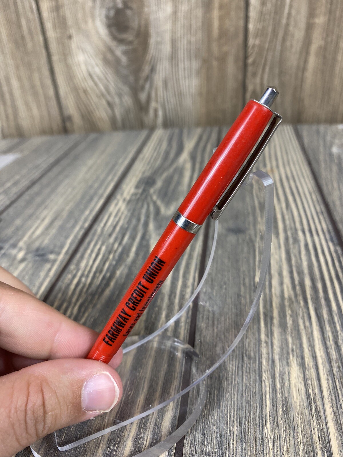 Vintage Farmway Credit Union Beloit Lincoln Mankato Pen Advertisement