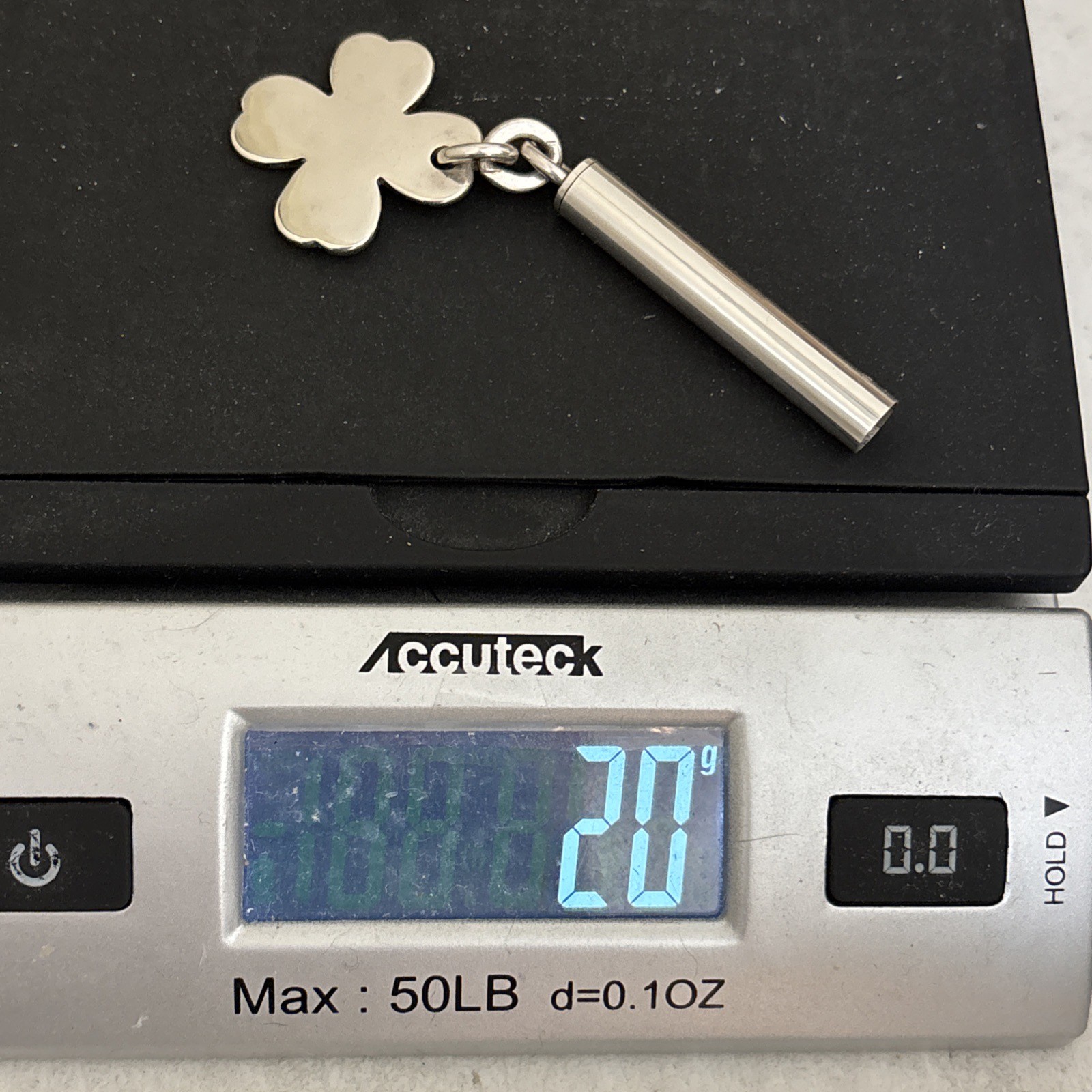 Tiffany & Co. 925 Sterling Silver Ballpoint Pen with Clover/Shamrock Charm 20g