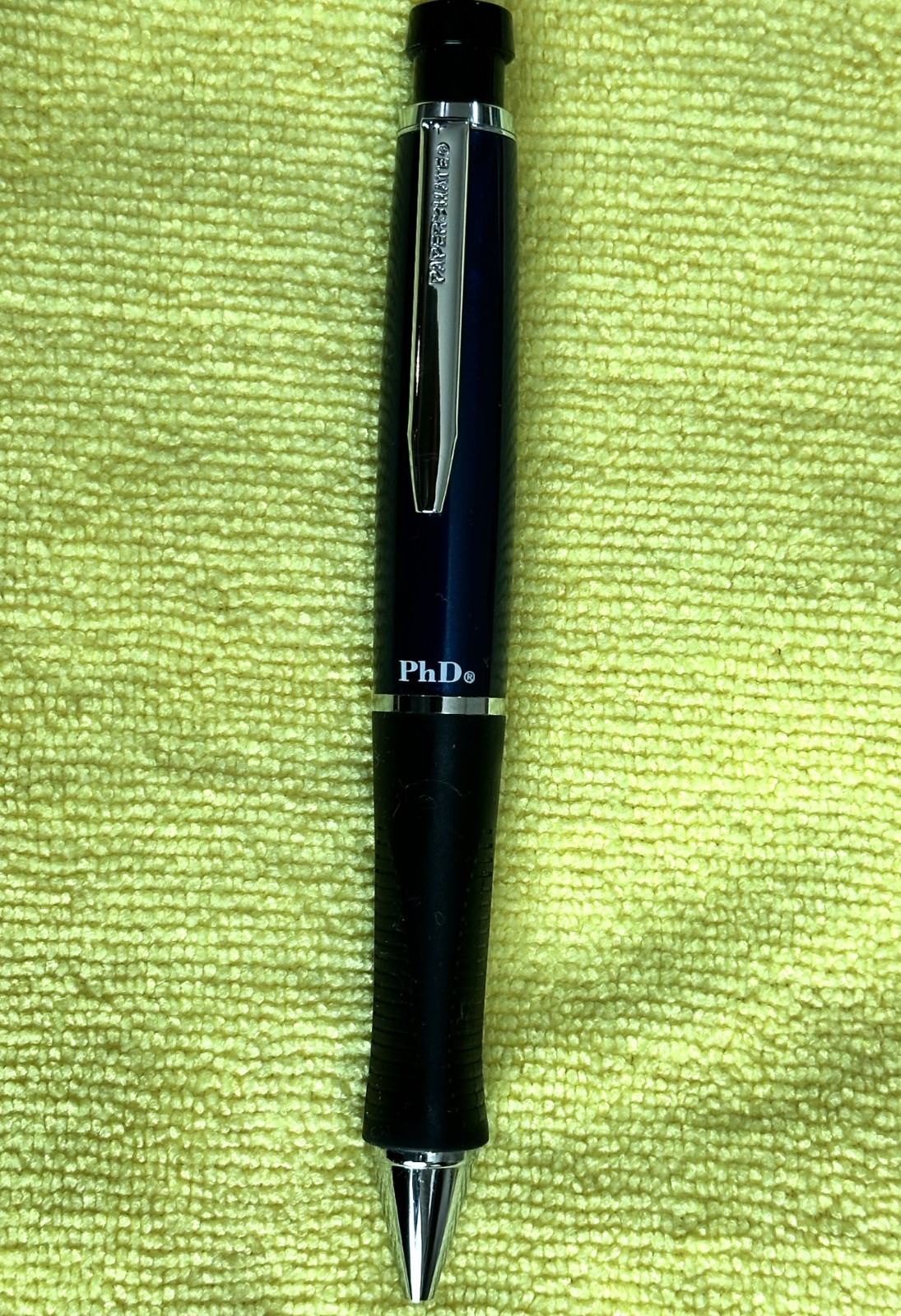 Paper Mate PhD Midnight Blue Ballpoint Pen, imperfections, 2nds, rated good