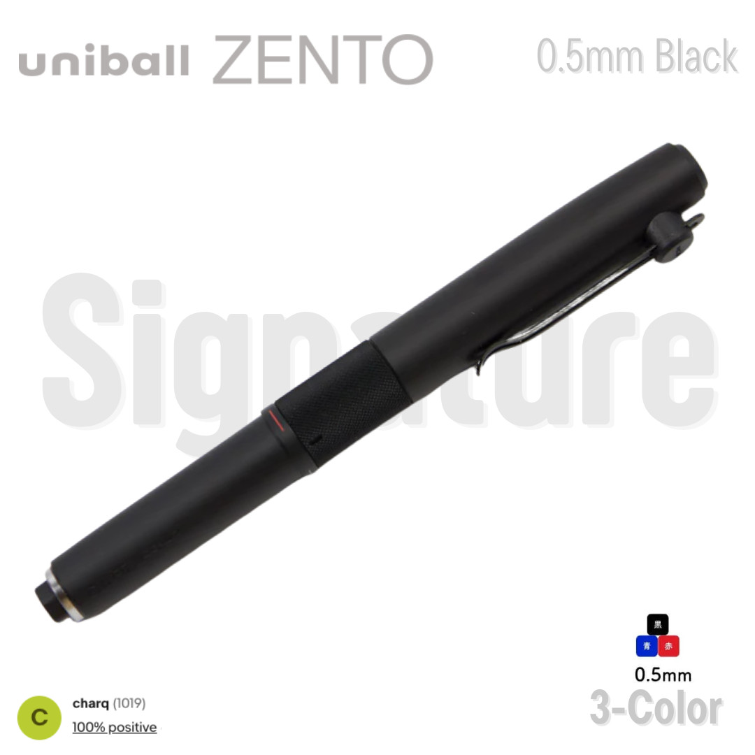 Uniball Zento Signature Three Color Pen 0.5mm Black Multi-pen -=NEW=-