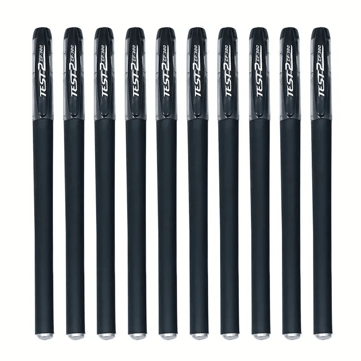 Ballpoint Pens Black Matte Gel Ink Pens Set 0.5mm Extra Fine Tip Smooth Writing
