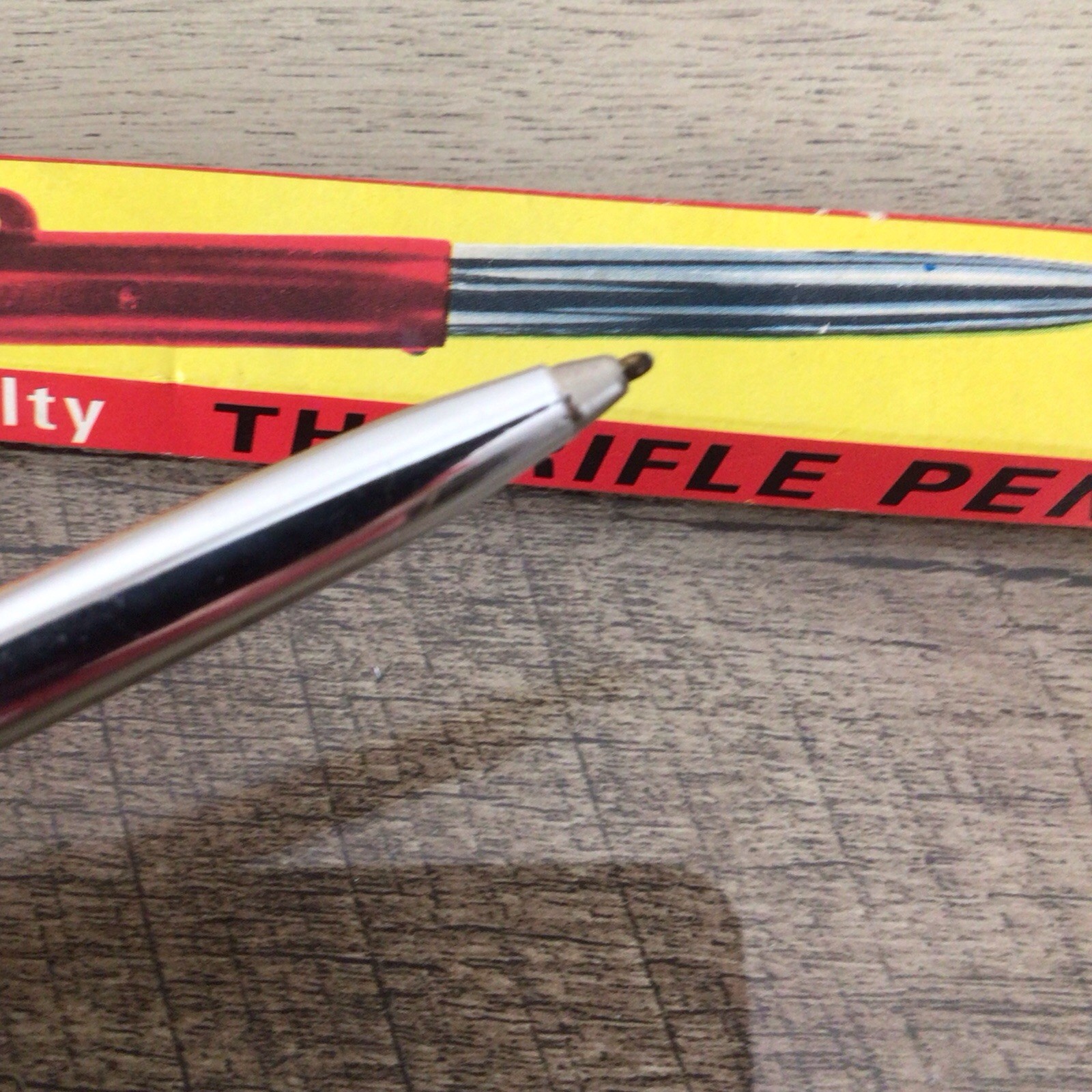 Vintage Rifle Pen w/ Original Box – Winchester Style Novelty Ballpoint, Italian