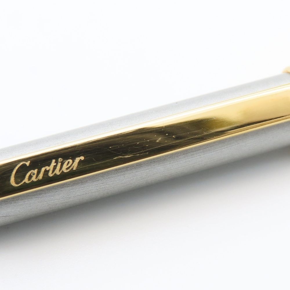 Cartier Santos de Cartier ST150192 Ballpoint Pen Silver Gold Twist Unisex