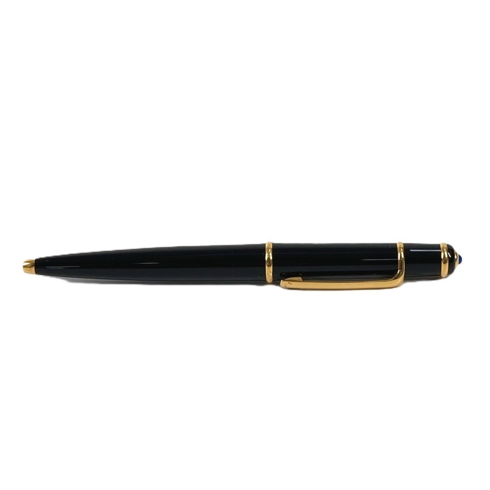 Cartier Diabolo Ballpoint Pen Black Resin Gold Writing Instrument w/ Box Unisex