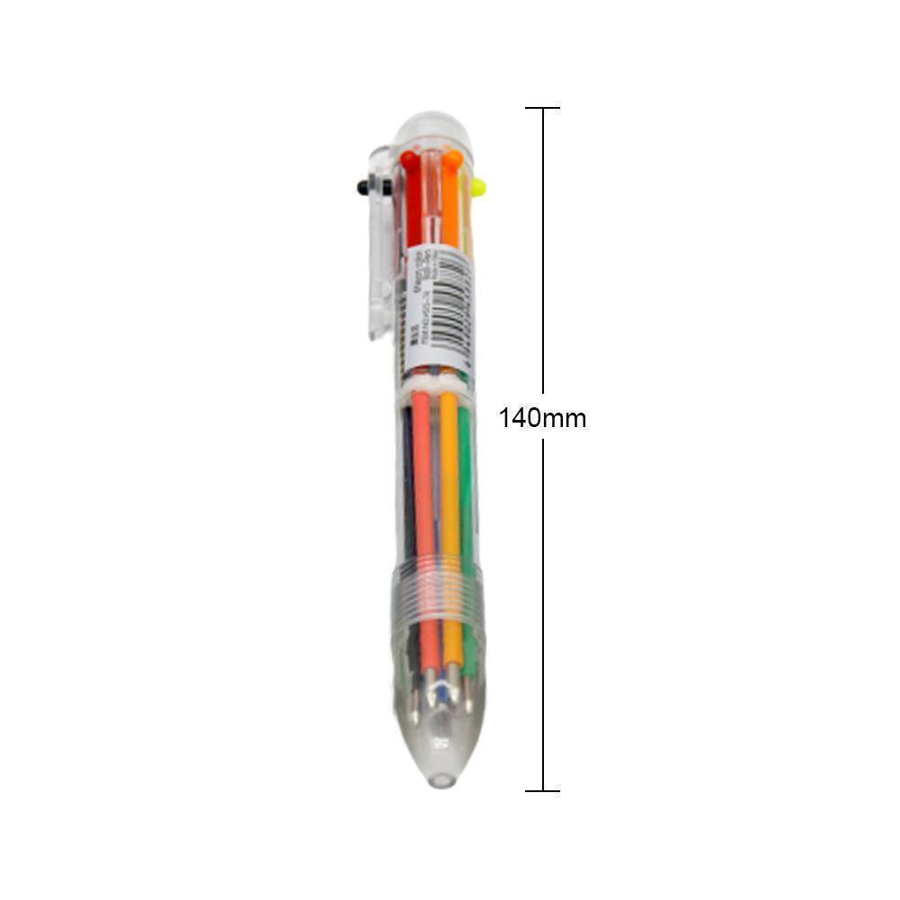 1pcs MultiColor 6 in 1 Color Ballpoint Pen Ball Point Pens Kids School Office