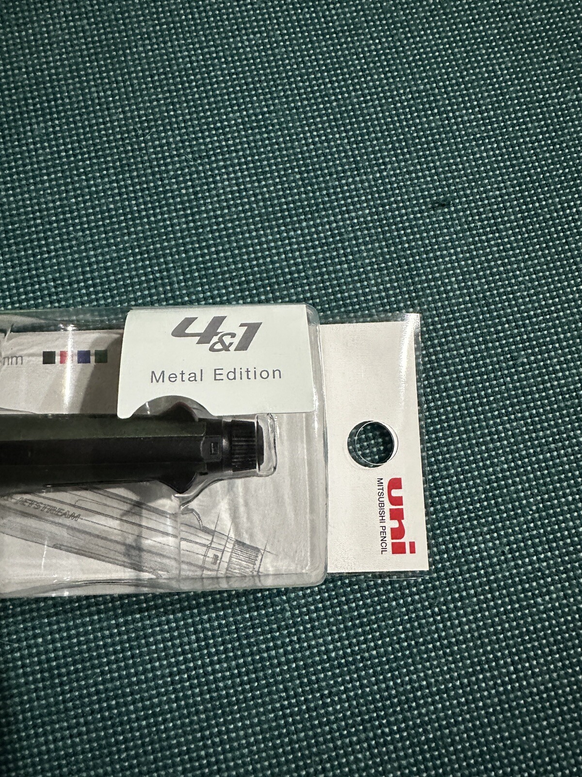 Jetstream 4&1 Metal Dark Green Ballpoint Pen (Black Red Blue Green) And Pen 0.5