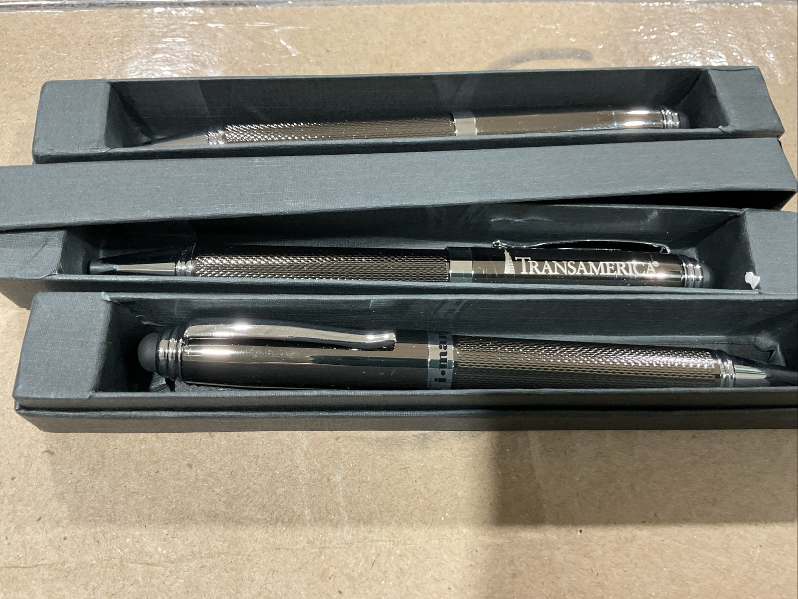 I Mark ball point pen New, Branded Transamerica Made In China Set Of 3