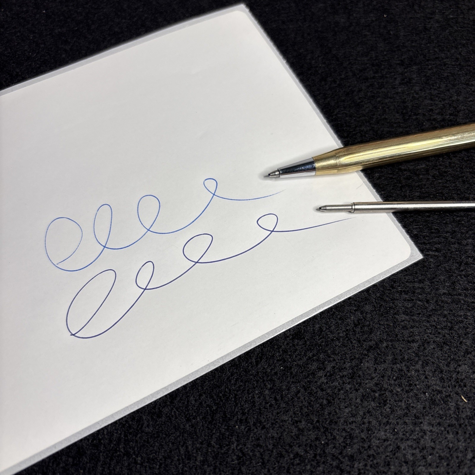 Cross 1/20 10KT Gold Filled Retractable Ballpoint Pen, Gold Trim, Blue & Black