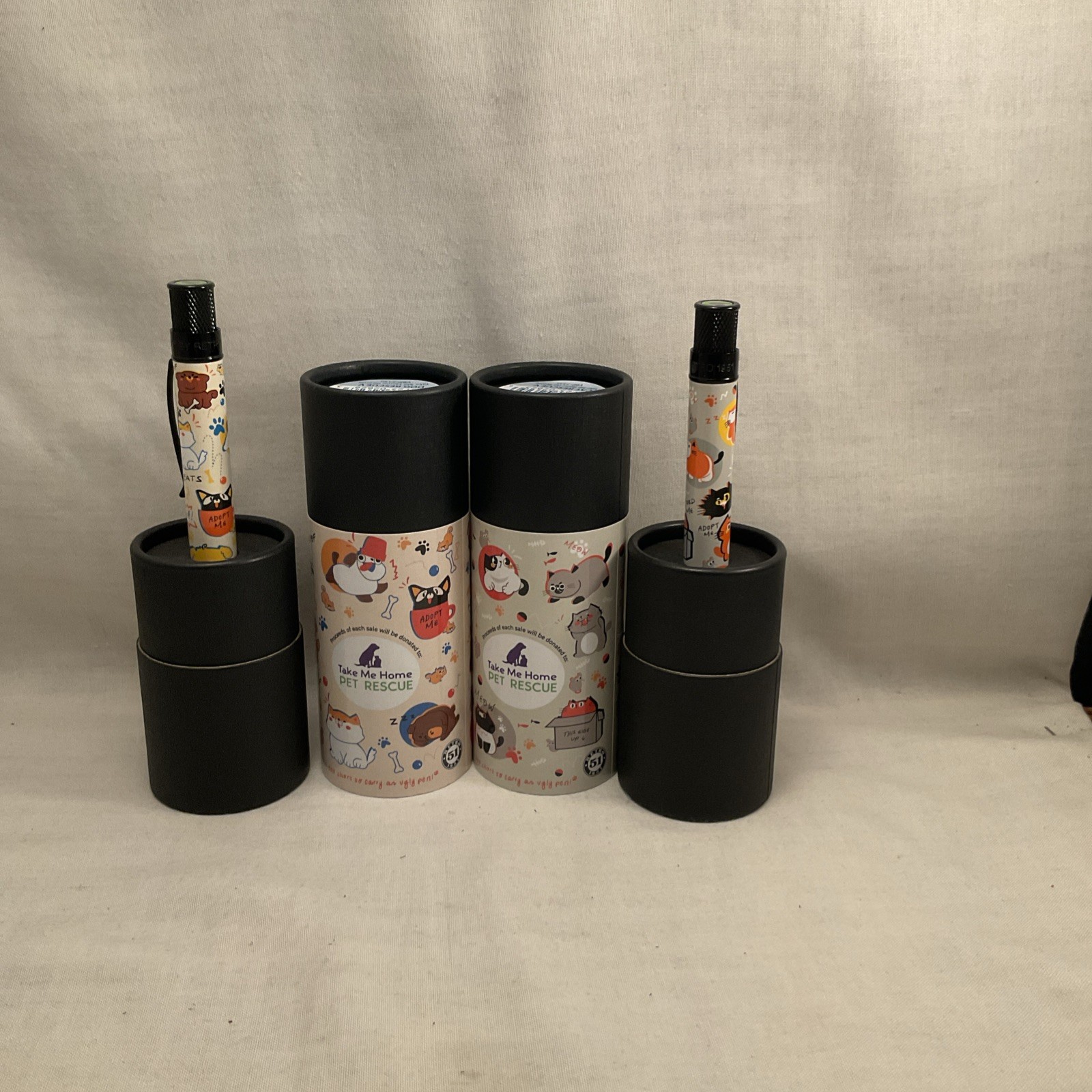 Retro51 Tornado Ballpoint Pens Dog & Cat Rescue Series 5 – Two Pen Lot, in Tubes