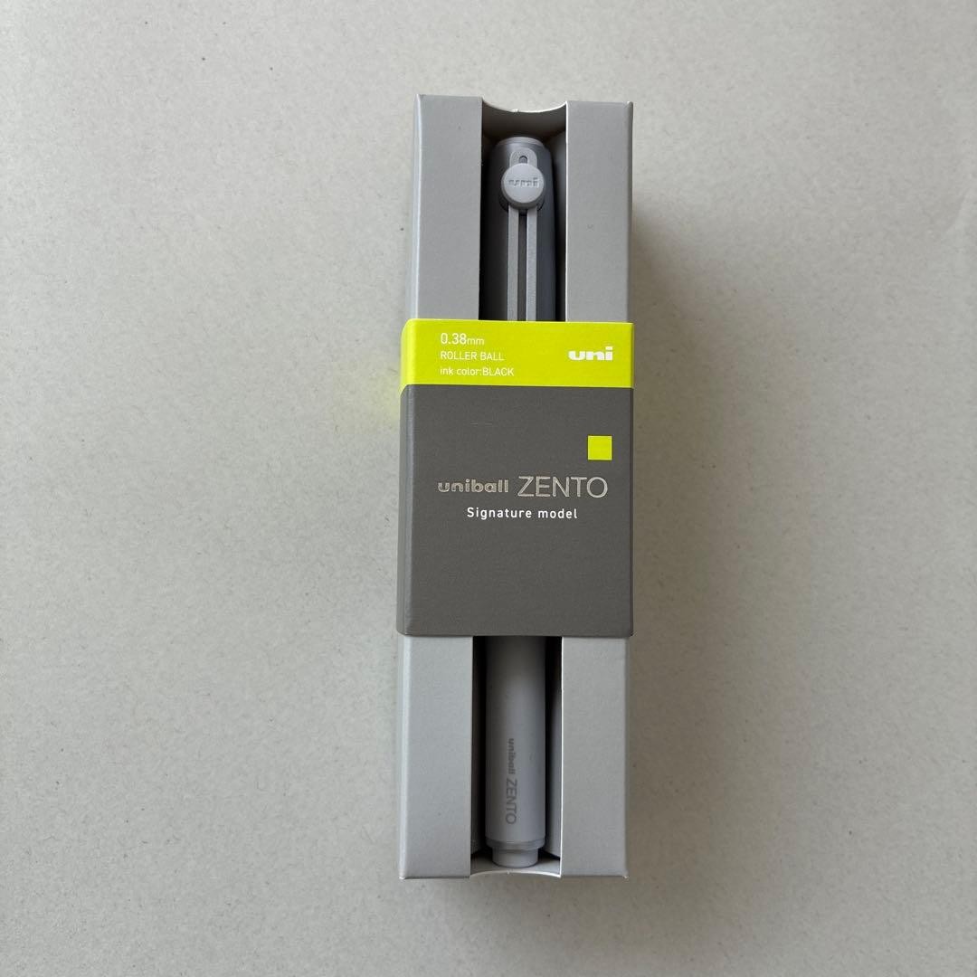 Uni-ball ZENTO Signature Model Pen 0.38mm Silver Black Made in Japan