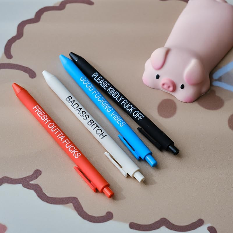 11Pcs Funny Pens Set for Adults Swear Word Daily Ballpoint Pen Premium Novelty