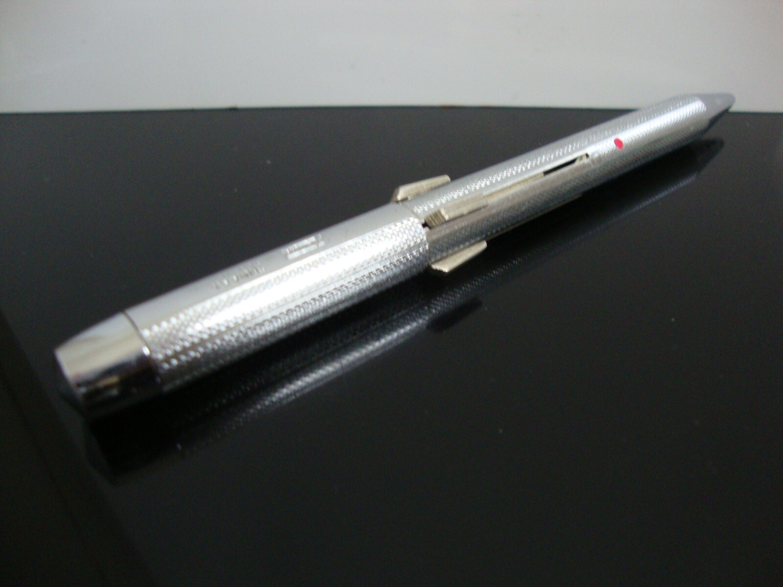 VTG OLD RARE FEND TRUXA PAT. CHROME METAL MULTI COLOR 4 COLOR BALLPOINT PEN 1960