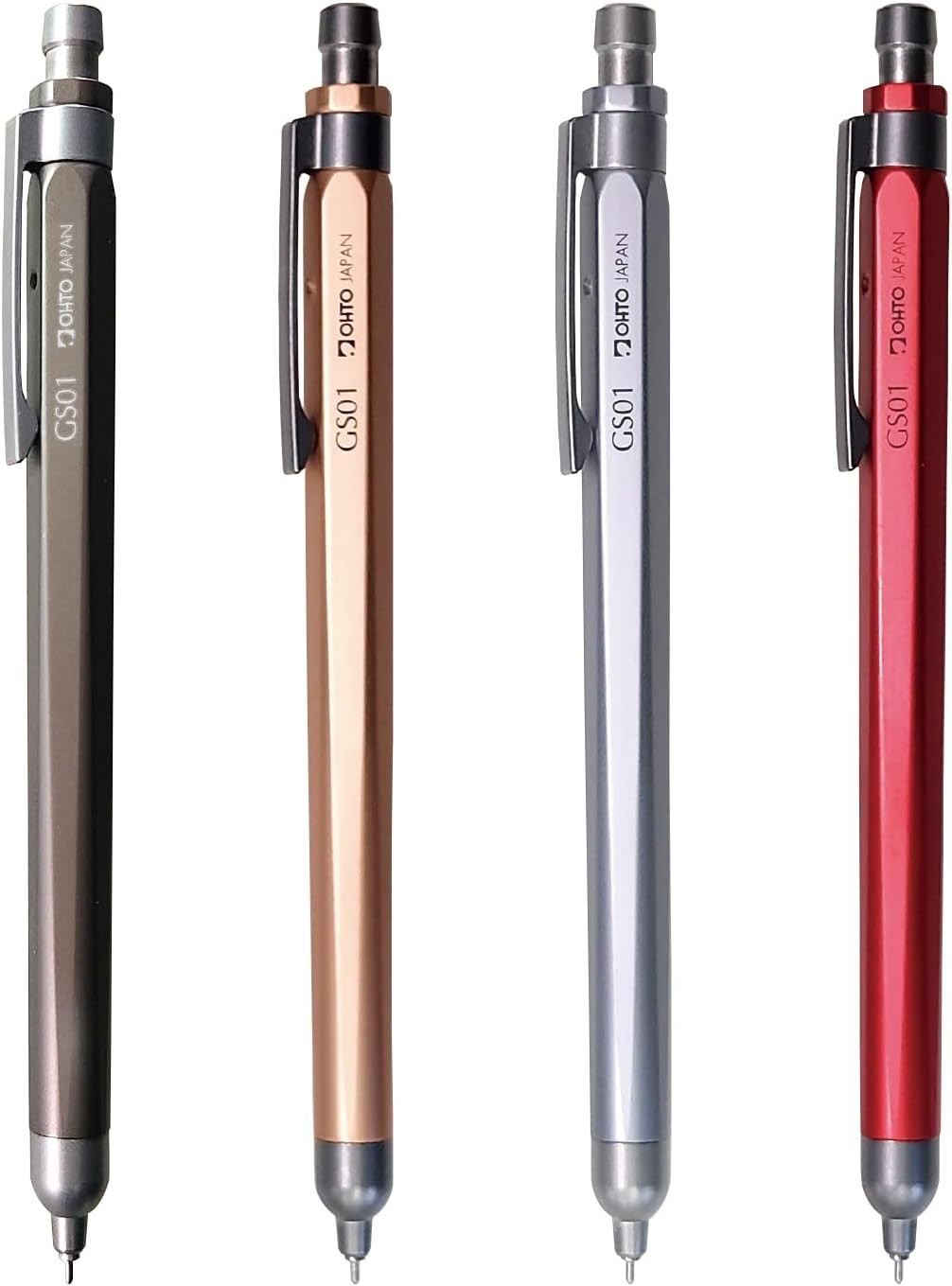 OHTO GS01-G5 Gel Roller Ballpoint Pen 0.5mm Needle Tip Aluminum Made in Japan