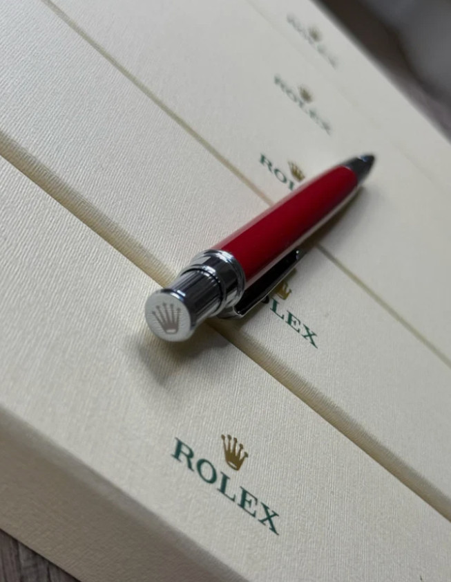 New 2025 Rolex Red Ruby Oyster – Ballpoint Pen – Full Box with Pouch VIP Gift