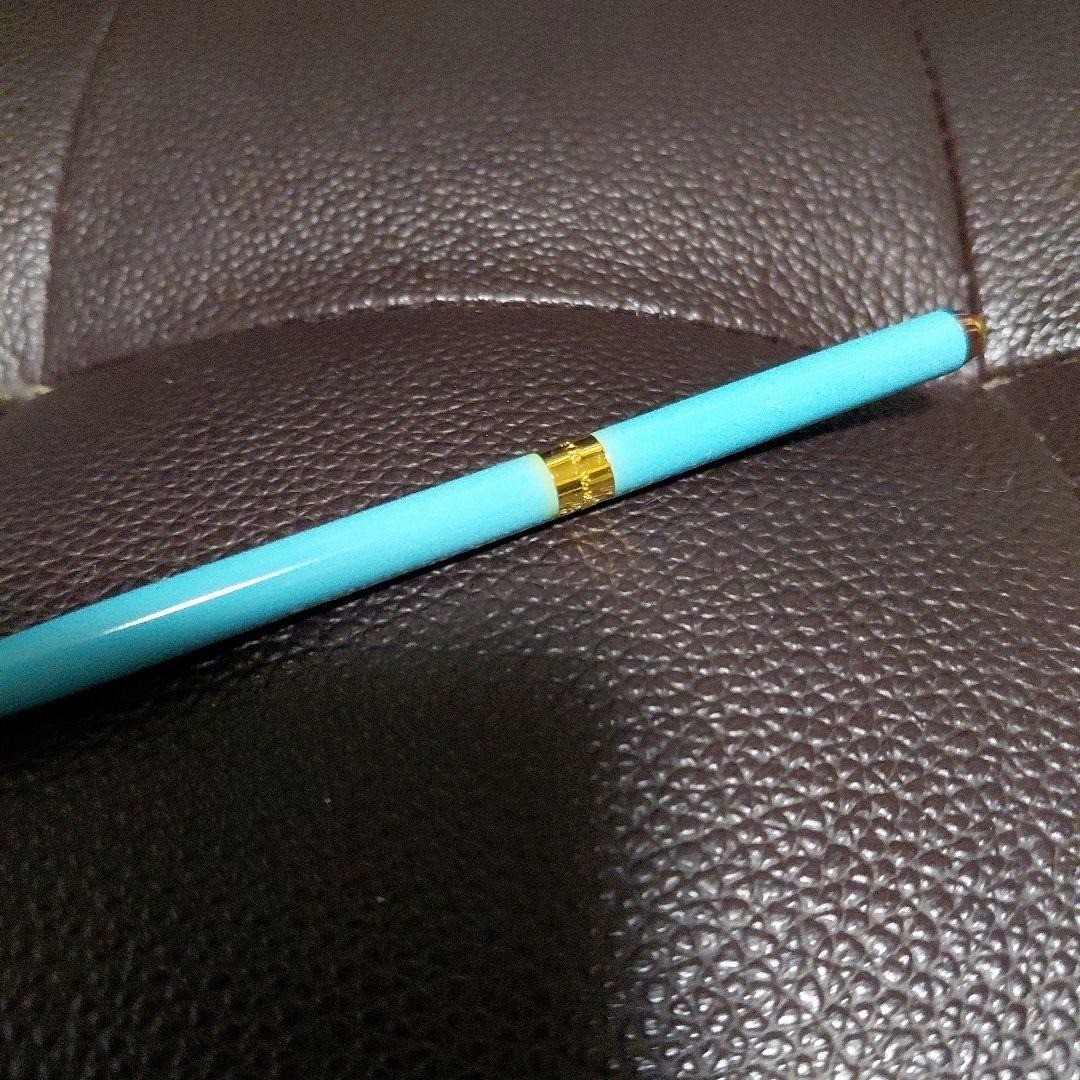 Tiffany & Co Gold Blue Enamel Purse Pen Pre-Owned Accessory