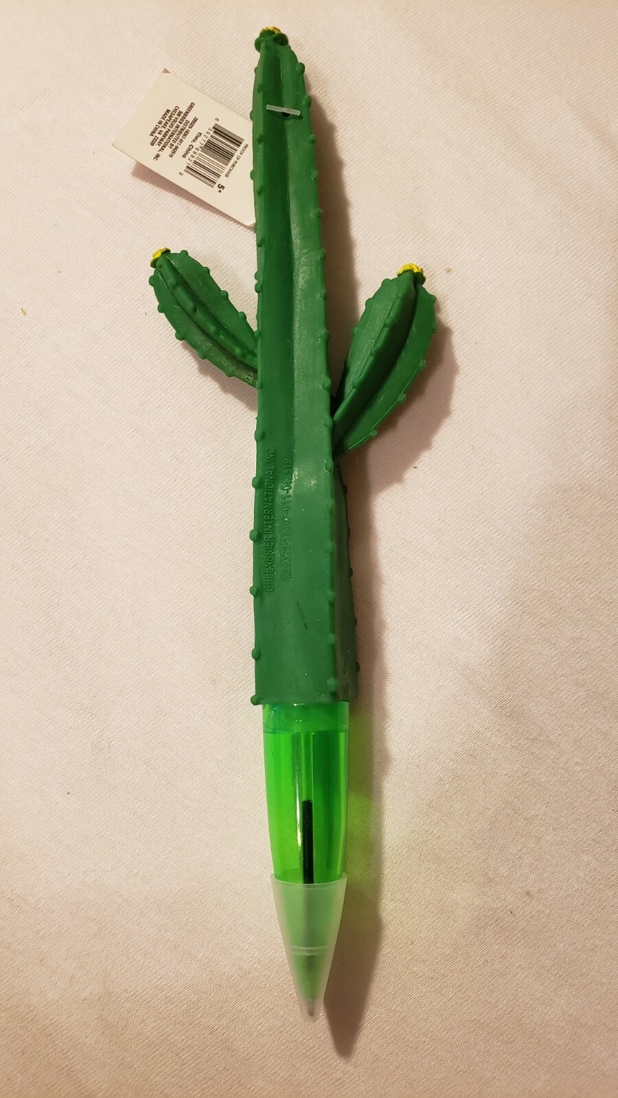 Novelty Cactus Ball Point Pen Black Ink 1 Pcs Flexible Rubber Cactus Plastic Pen