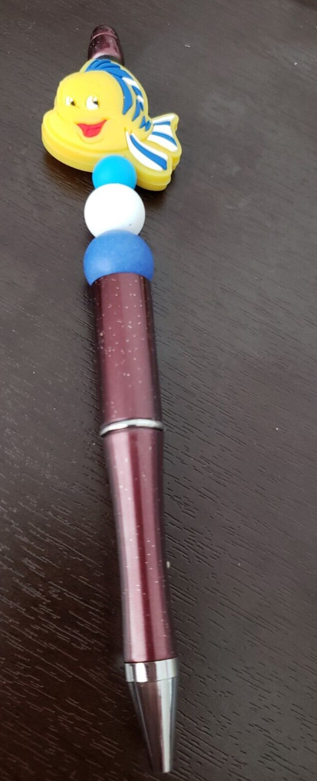 1pcs Handmade beaded pens.. Flounder the fish