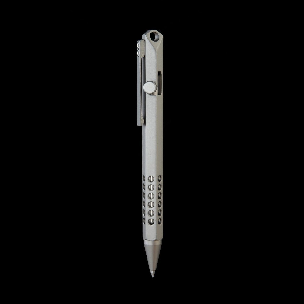 1PC Titanium Bolt Action Ballpoint Pen Pocket Pen Business Office Writing Gift
