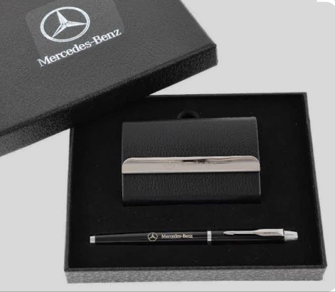 Mercedes Benz original pen and card case set novelty #8cd3f8