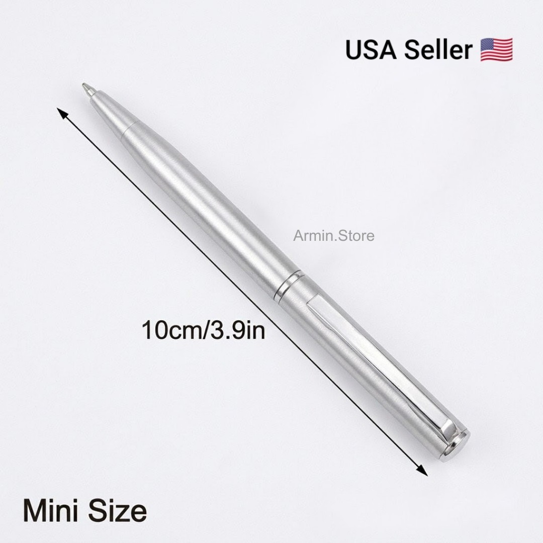 Students Ballpoint Pen Short Spin Office School Teenager ball Roller Ink Black