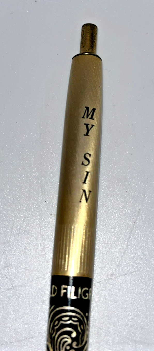 Set of 2 Scented Ink Pens Click Luxury Boutique Collectibles 14 Kt Gold Filigree