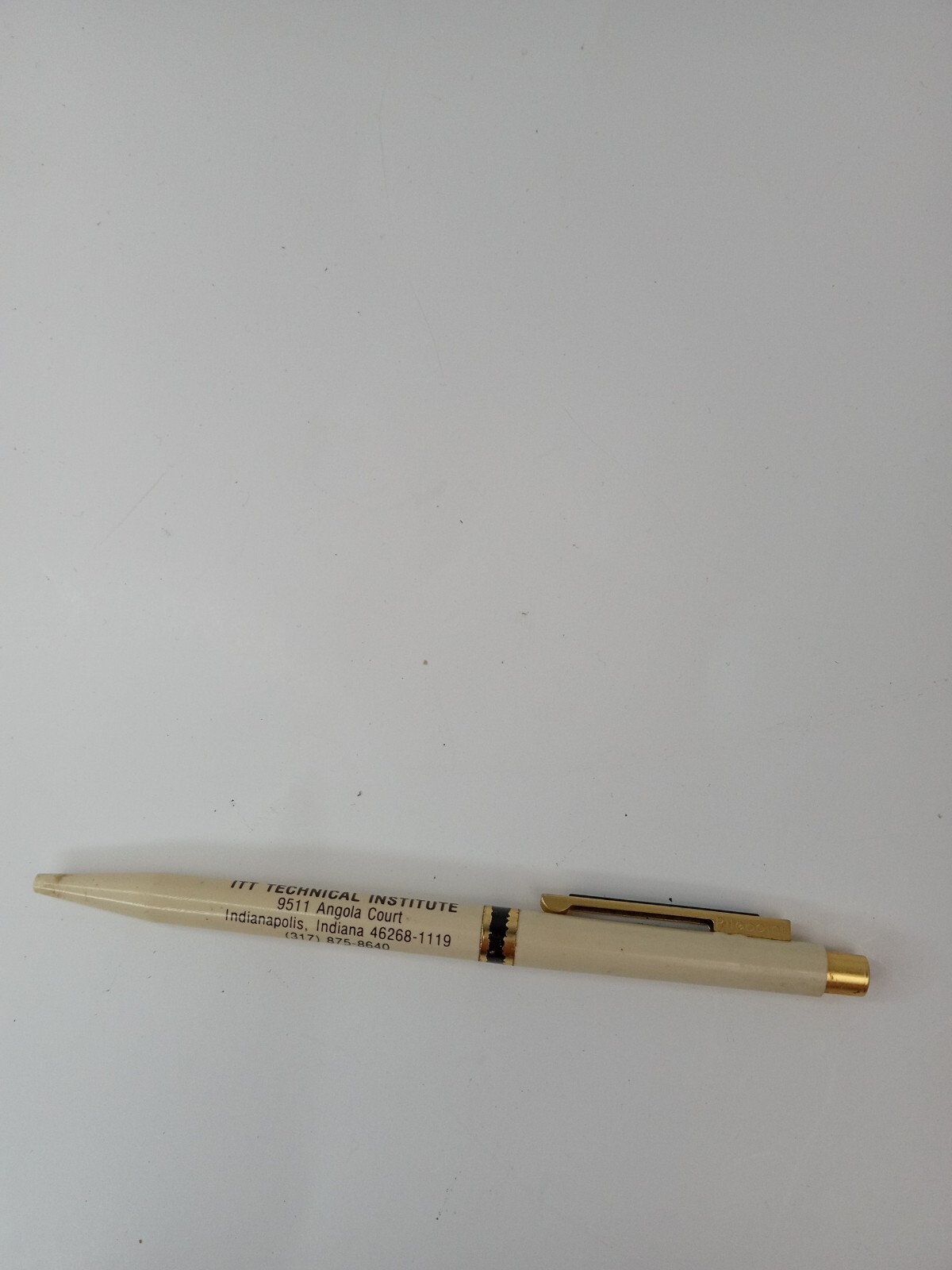 Vintage Ritepoint Retractable Ink Pen ITT Technical Institute Advertising