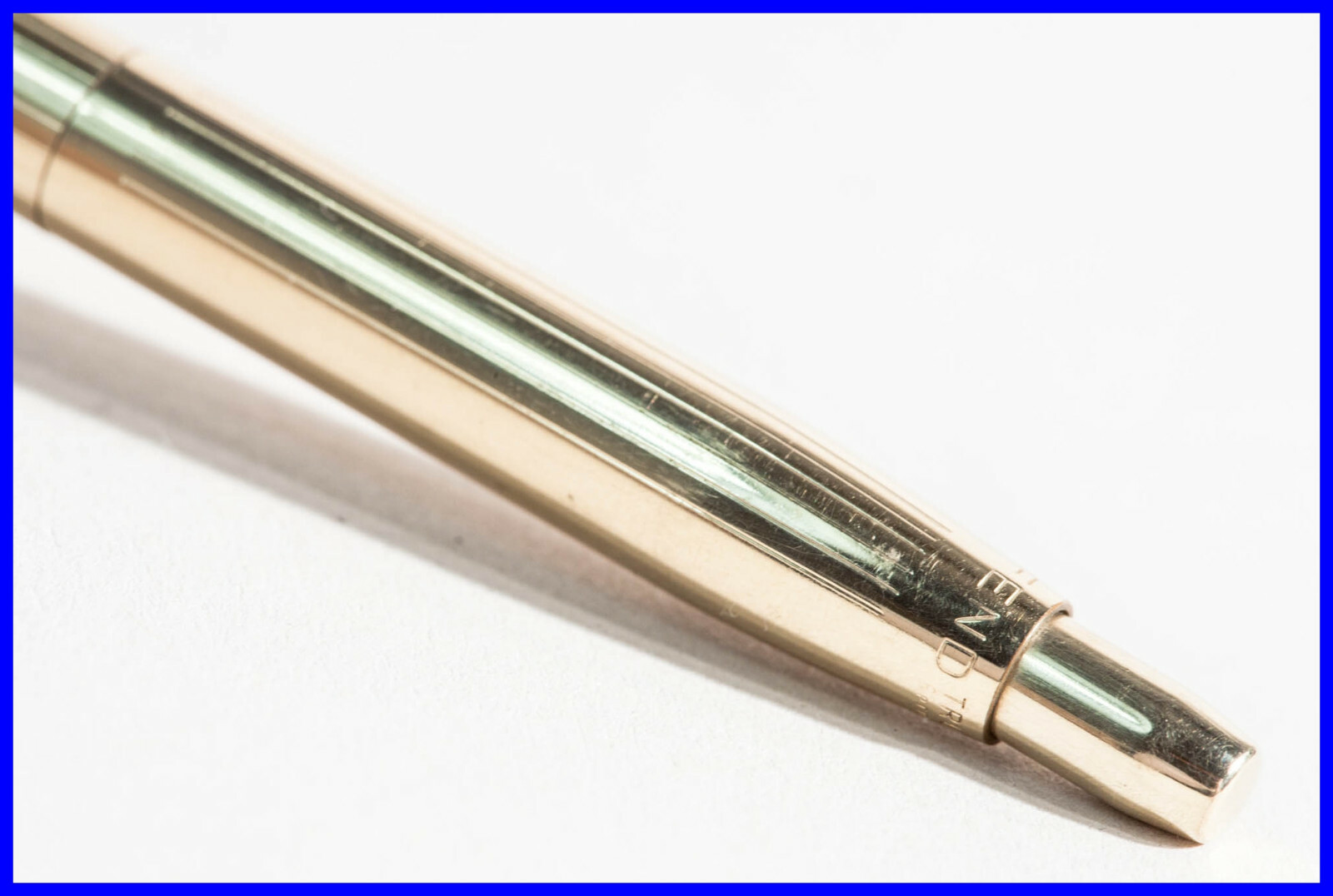 60’s space age design FEND DOUBLE gold-plated Ballpoint pen pocket size/ Vintage