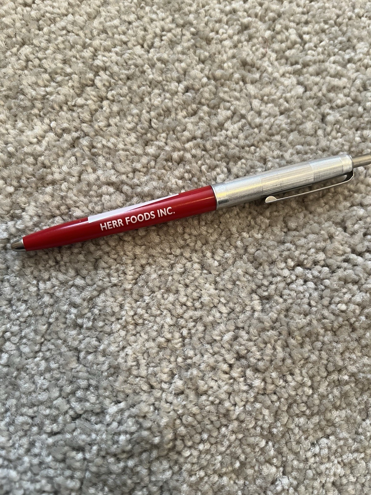 Vintage Herr’s Herr Food Inc Marketing Advertisement Ballpoint Pen – Dried Ink