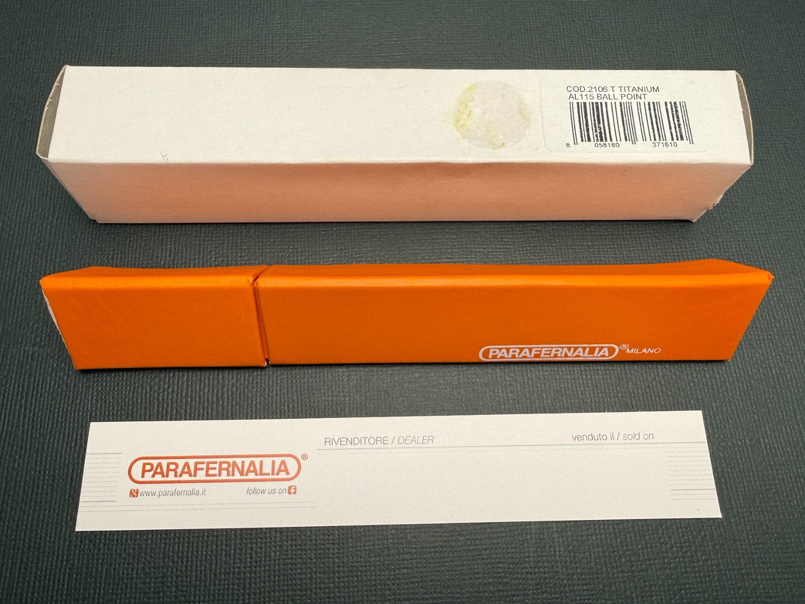Parafernalia AL115 Ballpoint Pen Compact Size – Titanium – New Old Stock