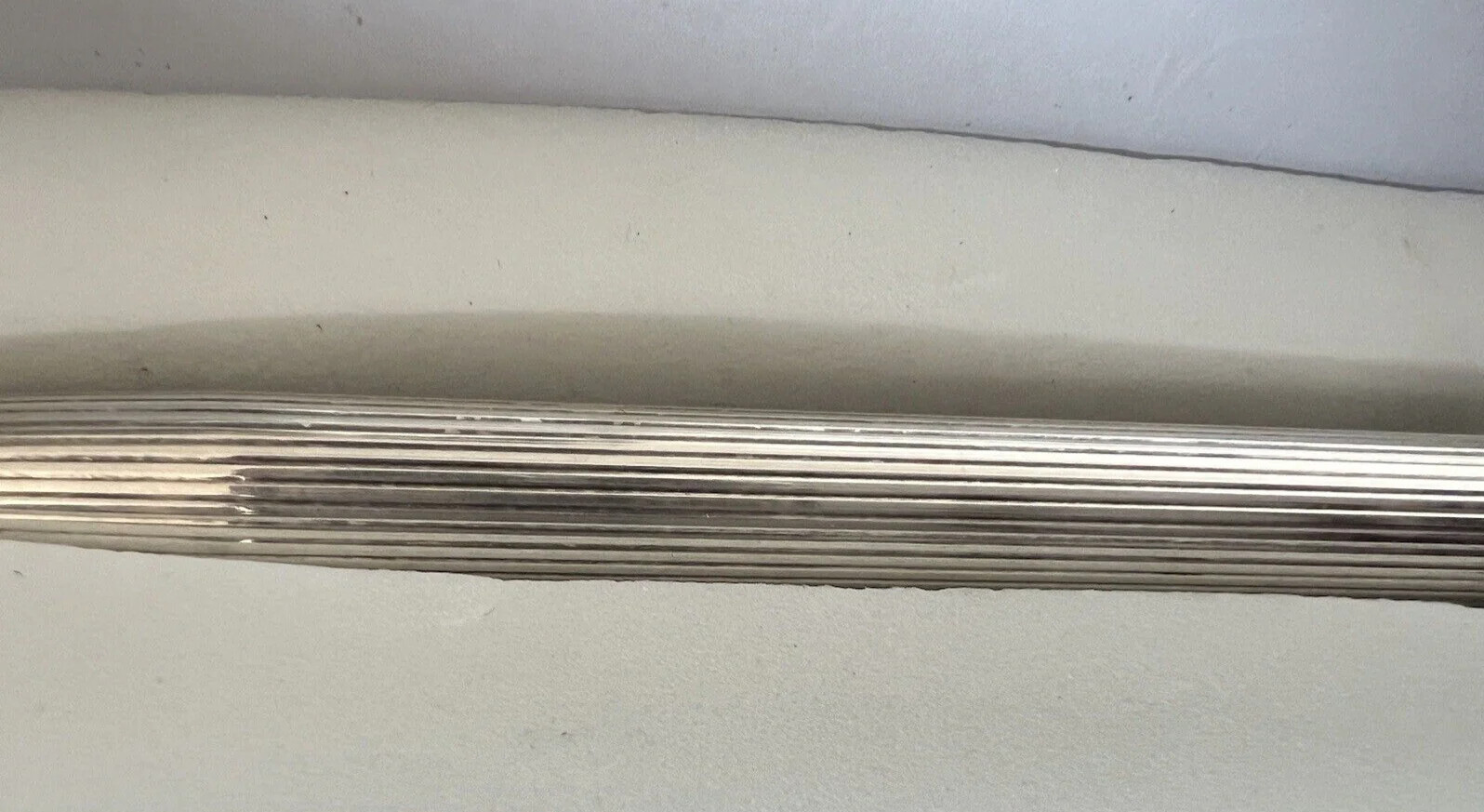 Vintage Solid Silver Fountain Pen Sfera Bass Relief Stripes Italy 9