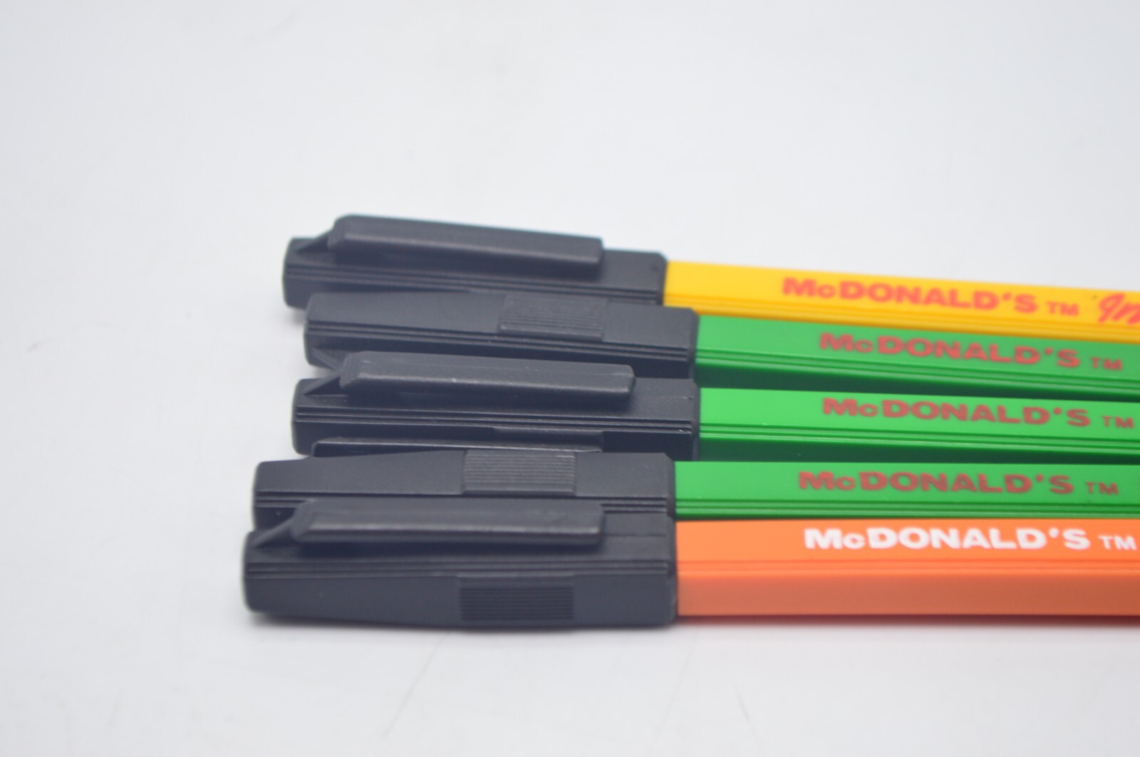 Lot of Five (5) Vintage McDonalds Pens Made in Italy Unknown If Ink Still Works