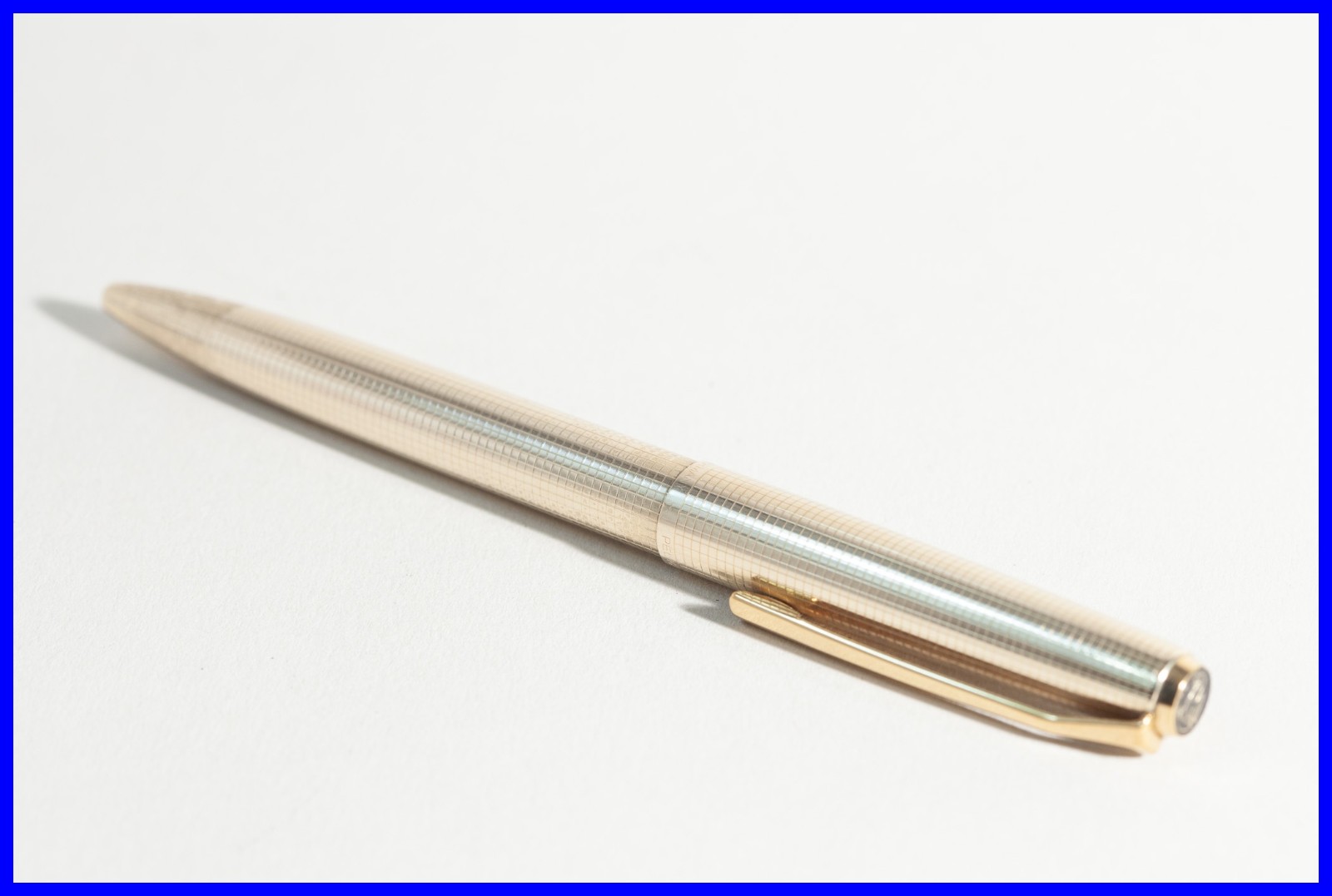1971s PELIKAN 60 Ballpoint Pen Cross Hatch Design ROLLED GOLD