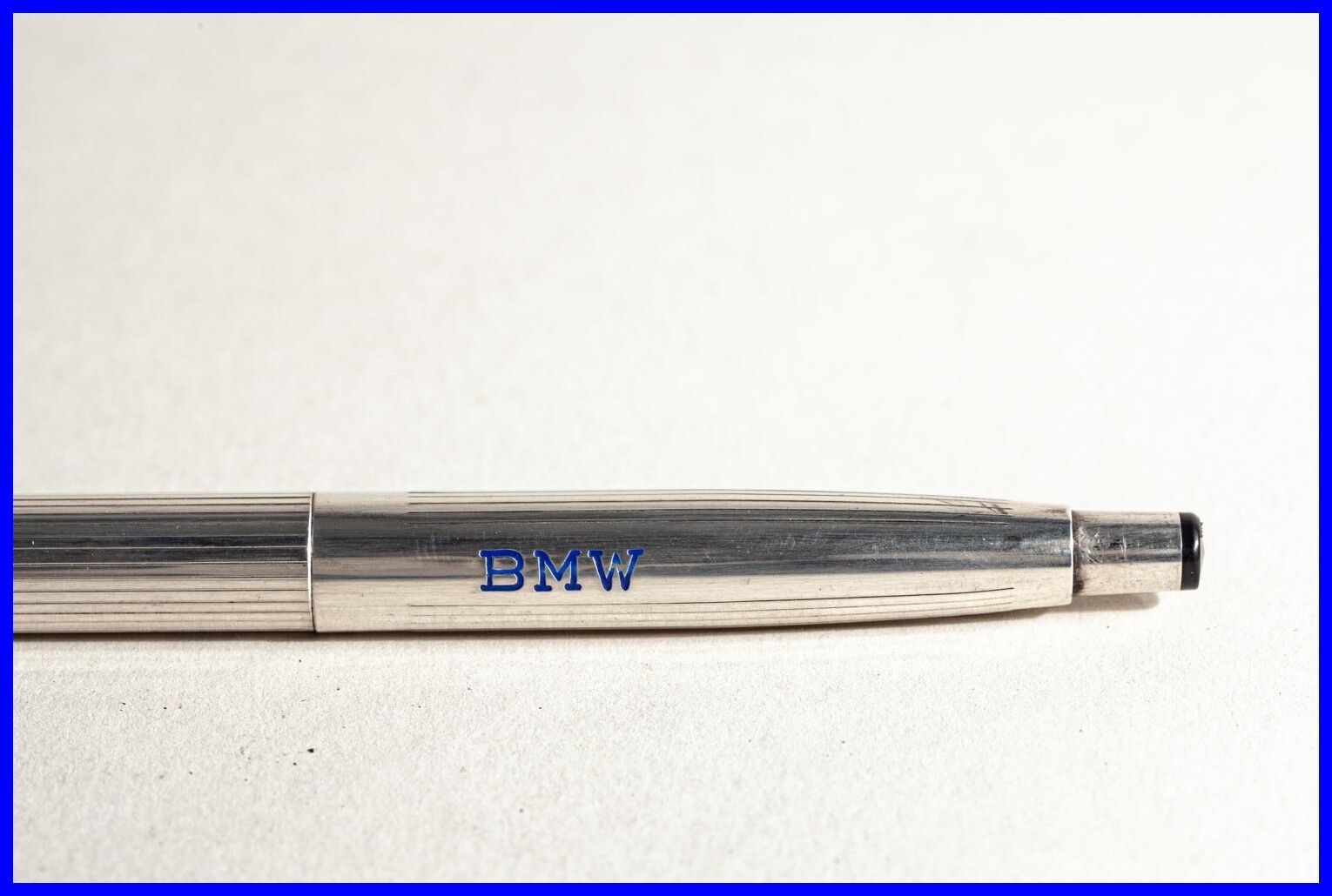 Fend Truxa Silver-Plated Ballpoint Pen – To 1960 – BMW Advertising,New Mine Blue