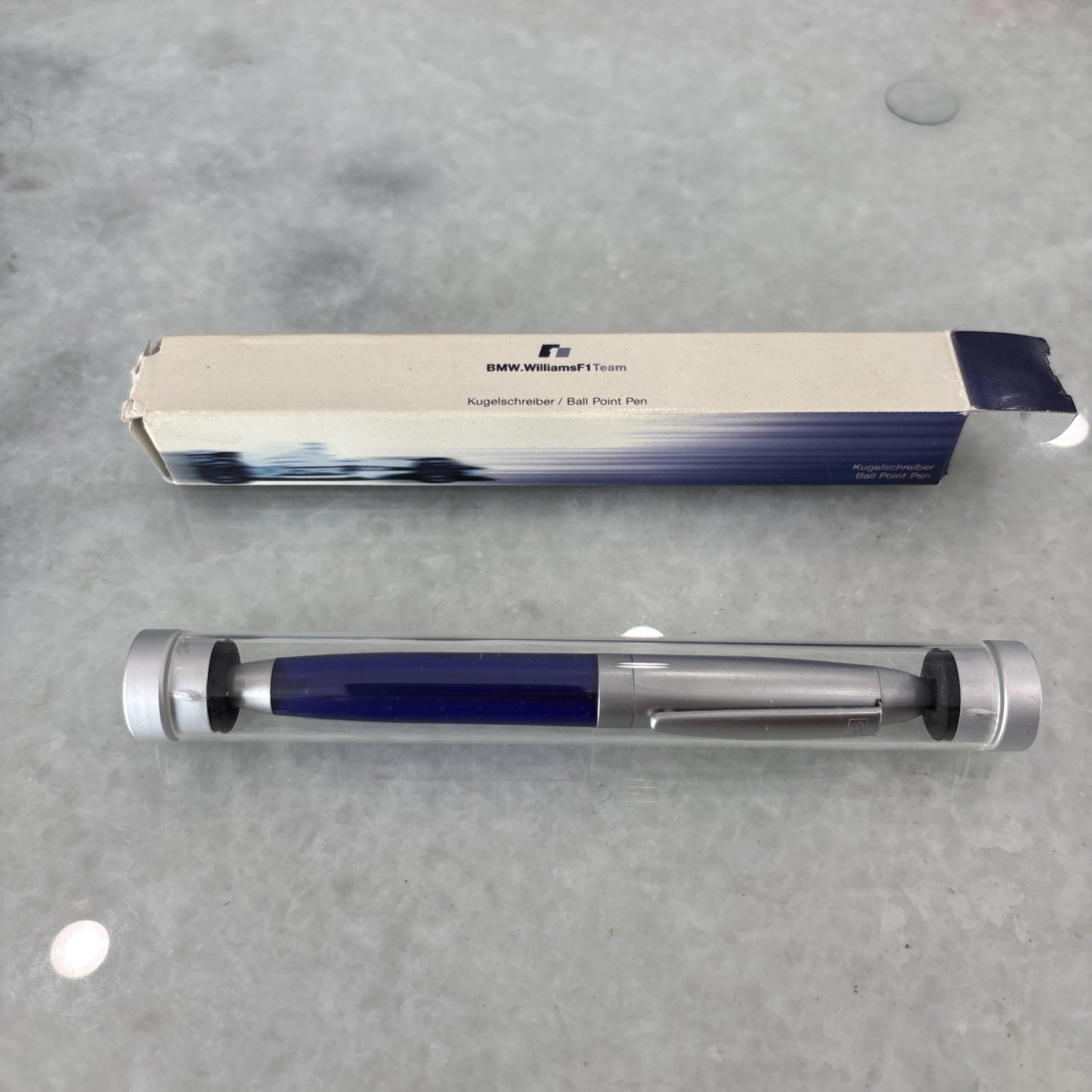 BMW Novelty Wiliams F1 Team Navy blue/Silver Twisted Ballpoint Pen wz/Box Rare
