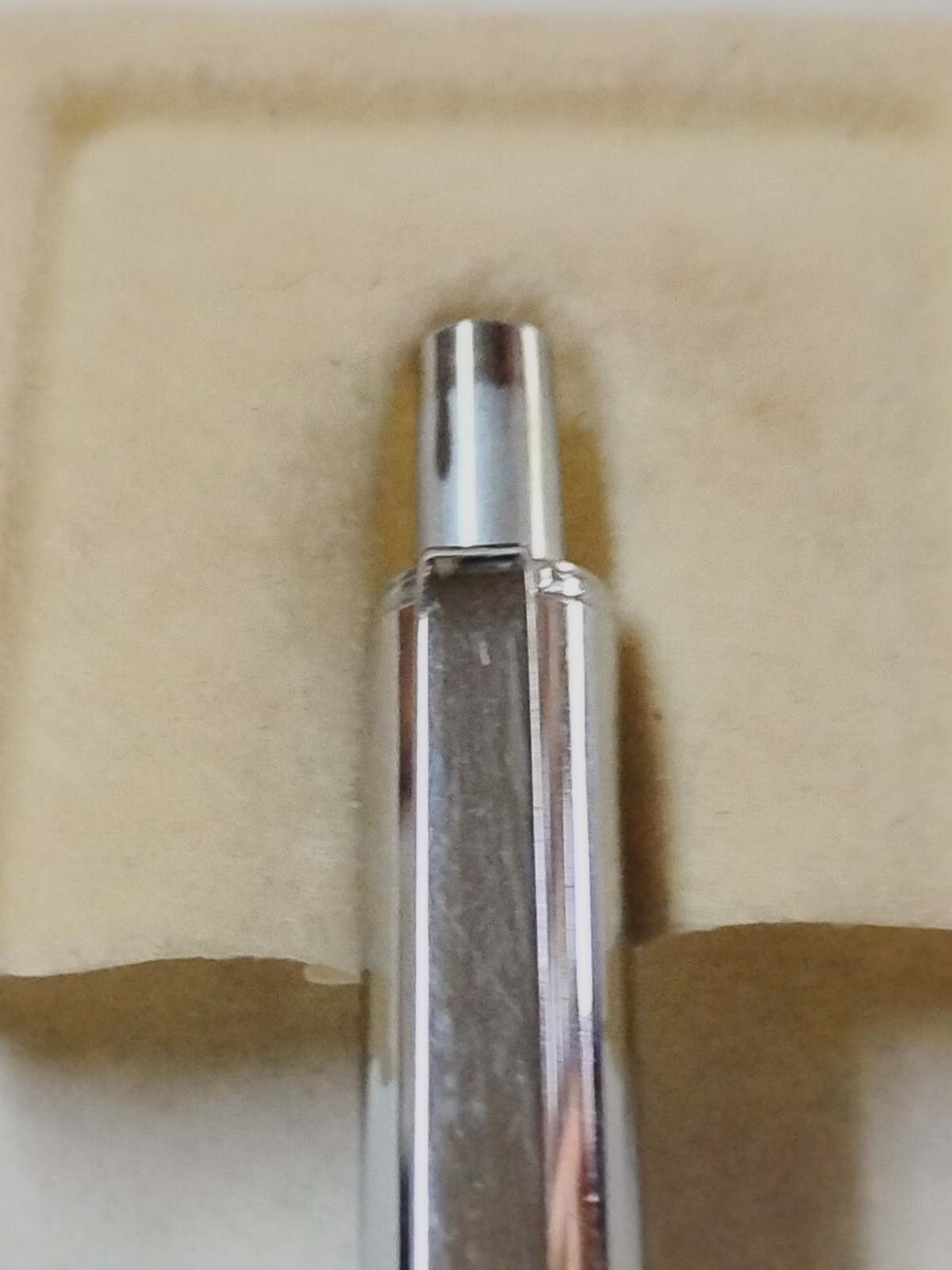 Vintage Paper Mate Profile Slim Grip Black Chrome Two Heart Ballpoint Pen #Q7