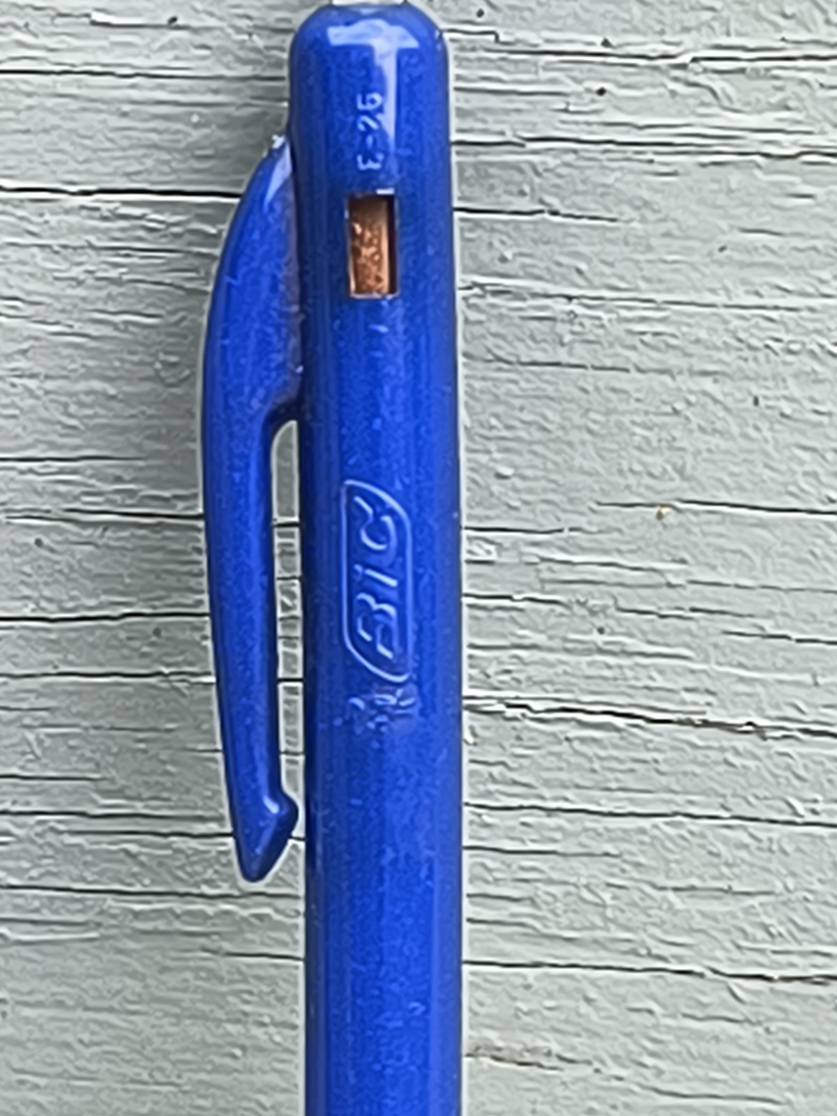Early Blue Bic Clic Pen – Ink Dried From Age, Otherwise Condition Is Great